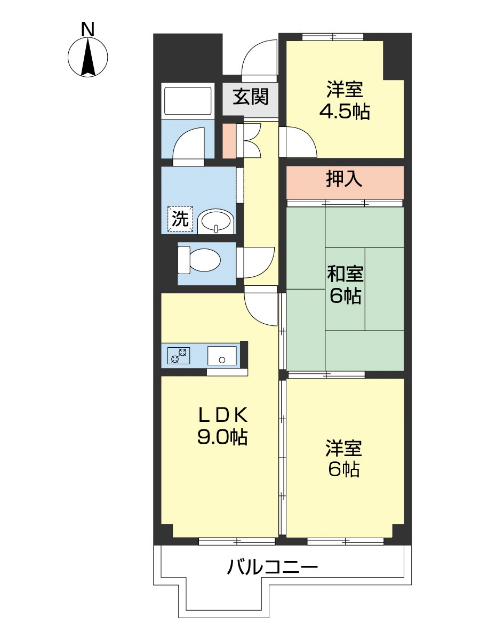 ヤマイチＰＬＡＺＡサンシティ広瀬の間取り