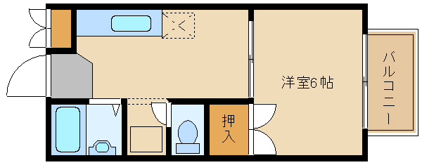 姫路市飾磨区英賀保駅前町のアパートの間取り