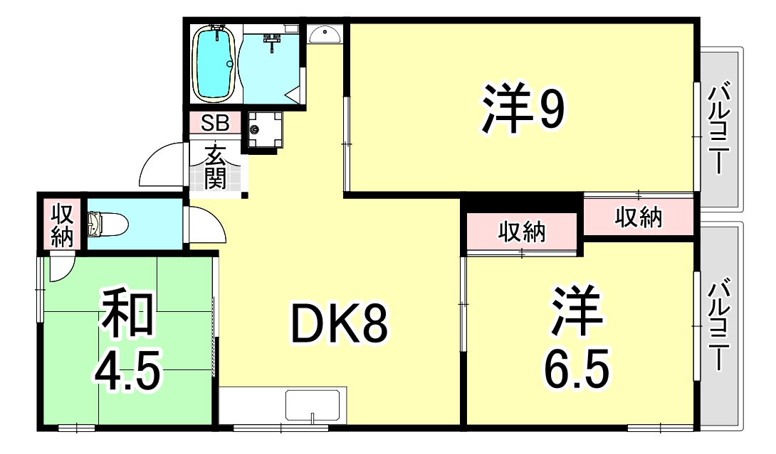兵庫県神戸市垂水区歌敷山２（アパート）の賃貸物件の間取り