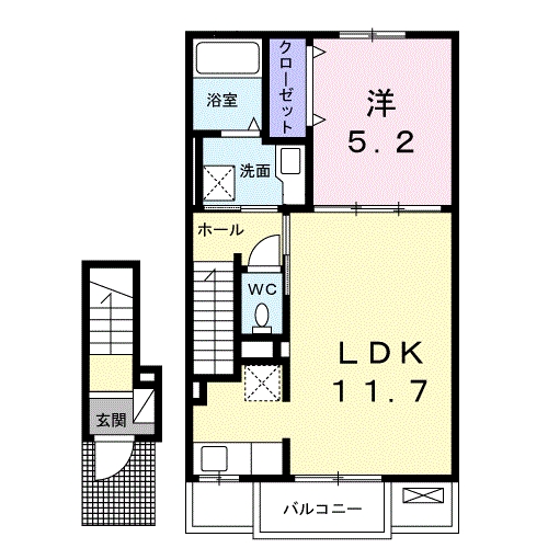 [家電付き] クルールCの間取り