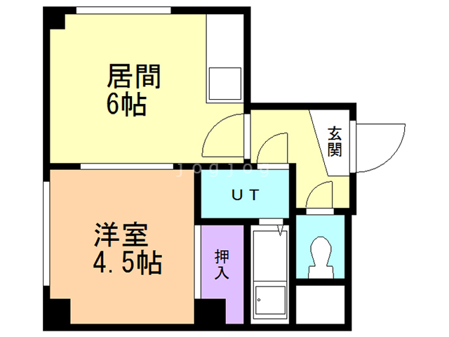 札幌市東区北四十四条東のマンションの間取り