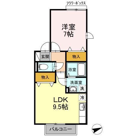 プチセジュール洲先町の間取り