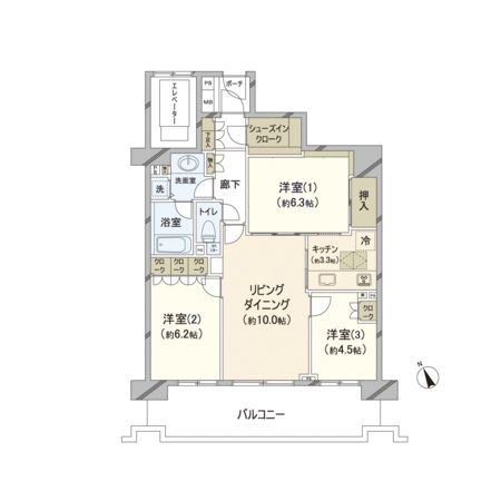 パークシティ横濱　Ｄ棟の間取り