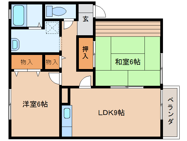 御所市大字三室のアパートの間取り