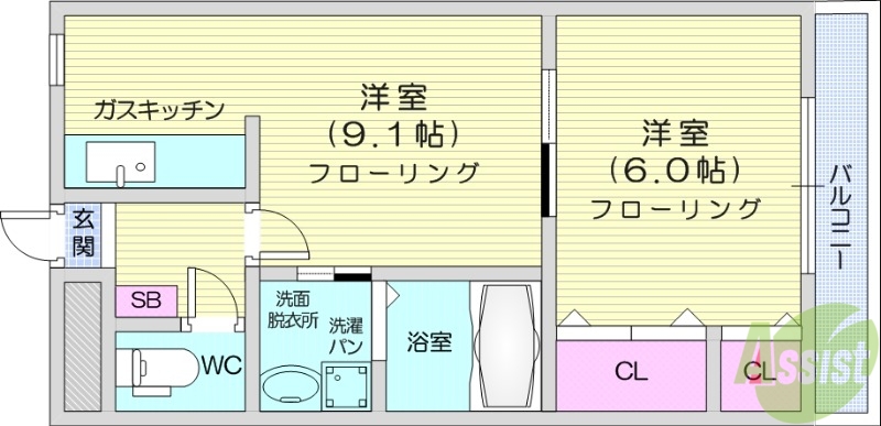 プレステージ1の間取り