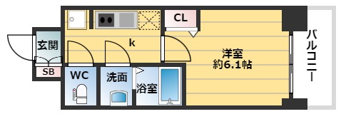 プレサンス南堀江ザ・センスの間取り