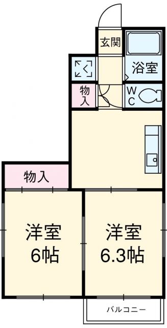 名古屋市中区金山のマンションの間取り