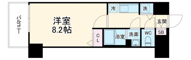 アスヴェル京都二条駅前IIの間取り