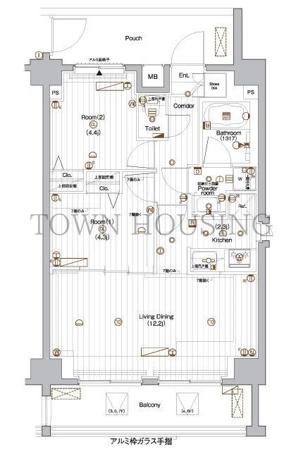 【世田谷区瀬田のマンションの間取り】