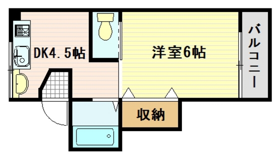 広島市中区千田町のマンションの間取り