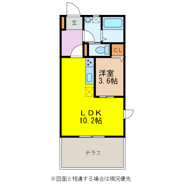 大村市原口町のアパートの間取り