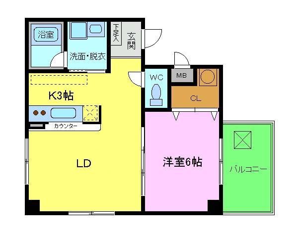 シティーコート熊野町の間取り