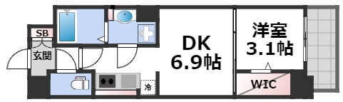 ミラージュパレス難波クルヴァの間取り