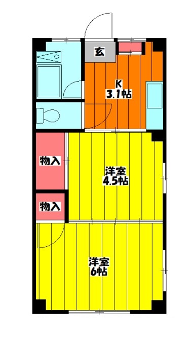 江東区常盤のマンションの間取り