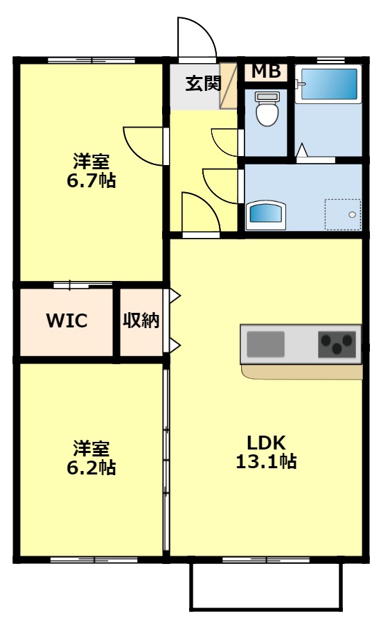 Ｐｒｅｃｉａｕｓ　Ｏｎｅ　弐番館の間取り