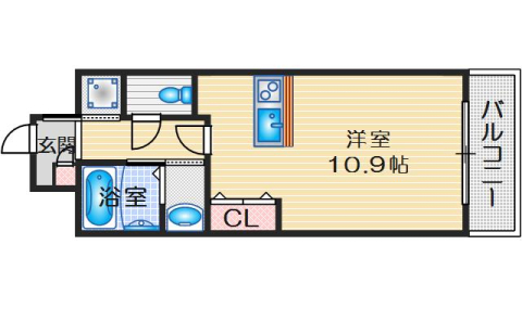 グーテンターク富田の間取り