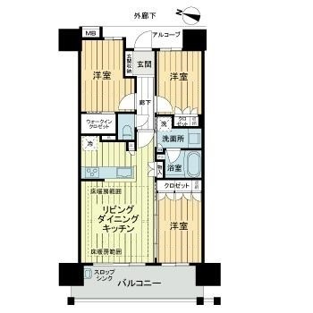 ライオンズ比治山本町の間取り