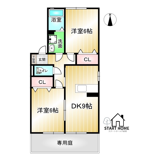 アクシス南島田Ａの間取り