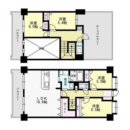 福岡市早良区弥生のマンションの間取り