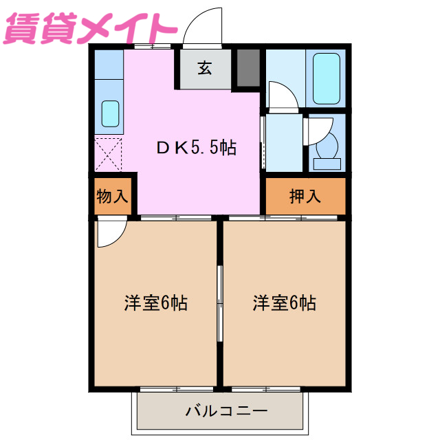 パレスインビレッヂの間取り