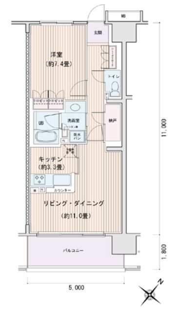 江東区豊洲のマンションの間取り