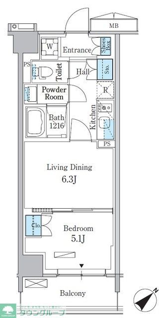 品川区南大井のマンションの間取り