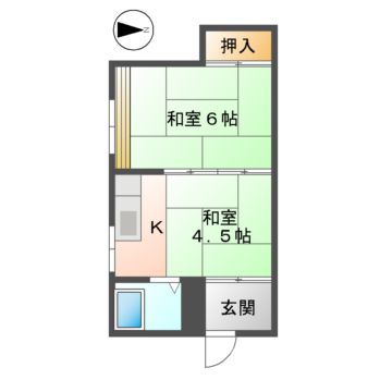 コーポパレット２の間取り