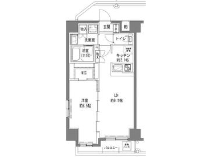 大田区萩中のマンションの間取り