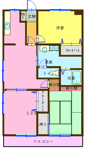 コーシャハイツ富任Ａの間取り