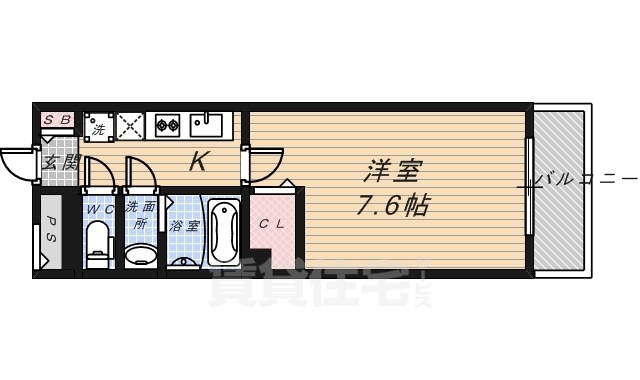 フラッティ西大路花屋町の間取り