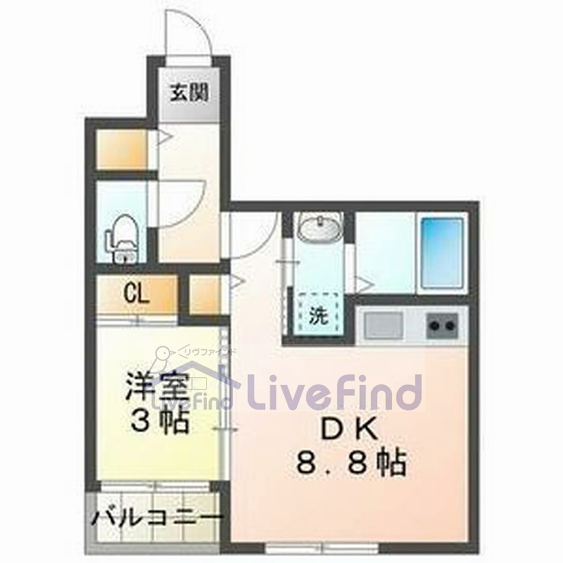 札幌市白石区本通のマンションの間取り