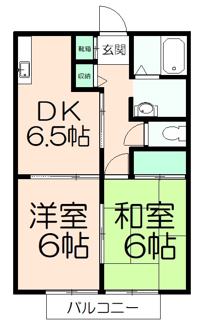 日野市平山のアパートの間取り