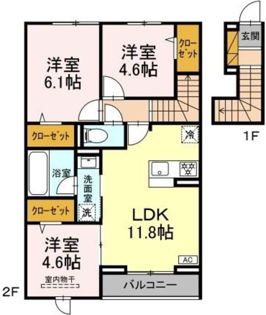 （仮称）東船橋3丁目 KY D-ROOM新築工事の間取り