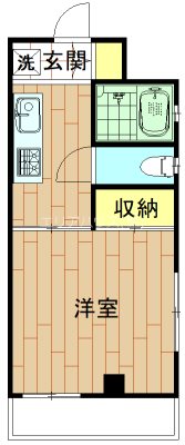 川崎市中原区新城中町のマンションの間取り