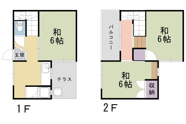 京都市伏見区納所北城堀のマンションの間取り