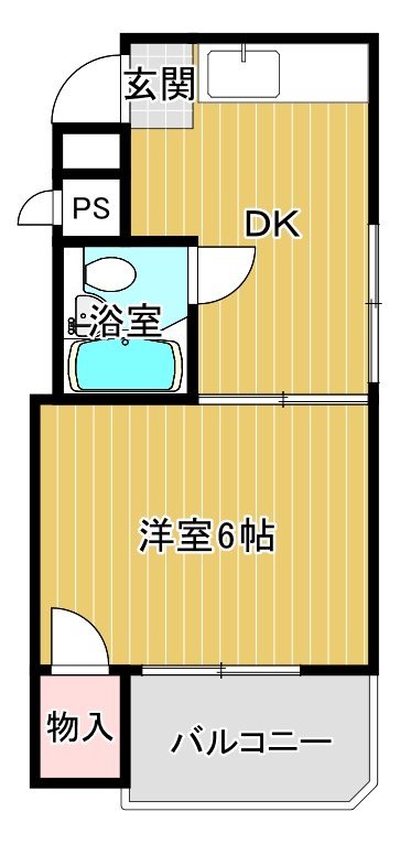 大阪市城東区成育のマンションの間取り