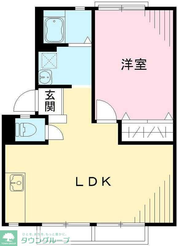 狭山市大字水野のアパートの間取り