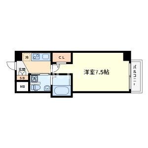 近鉄南大阪線 河堀口駅 徒歩2分 11階建 築9年の間取り写真