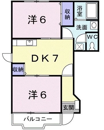 日立市諏訪町のアパートの間取り