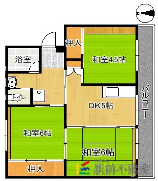 【ビレッジハウス大牟田２号棟の間取り】