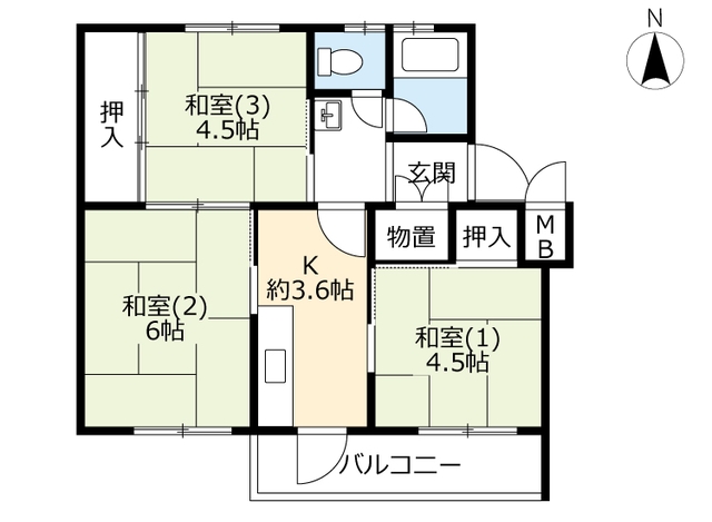 ＵＲ常盤平の間取り