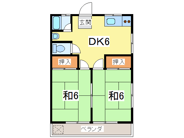 コーポ金鈴Ａの間取り