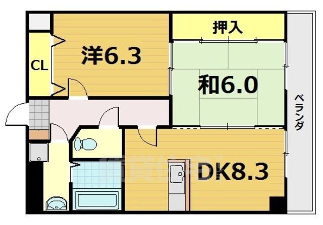 コスモスフローラ醍醐の間取り