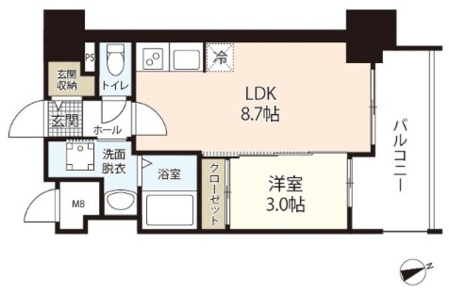 S-RESIDENCE舟入本町の間取り