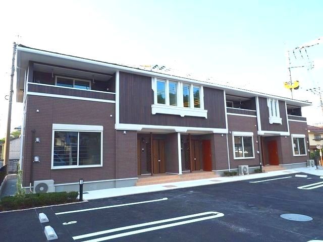 田川市大字糒のアパートの建物外観