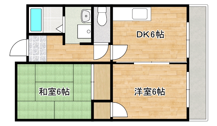 【神戸市東灘区魚崎南町のマンションの間取り】