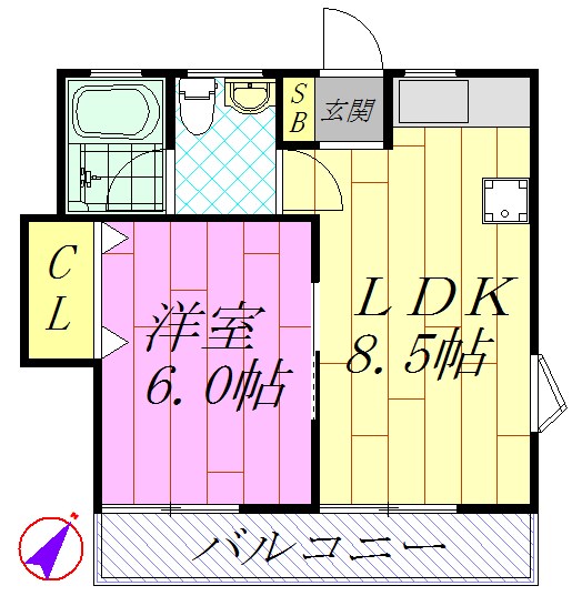 クレール加納A棟の間取り