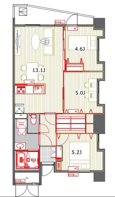 文京区春日のマンションの間取り