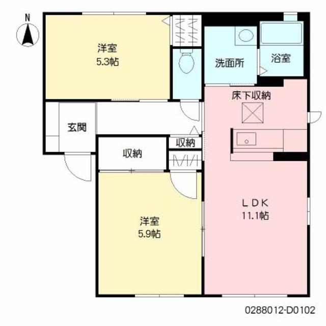 メゾンエクサラン　Ｄ棟の間取り