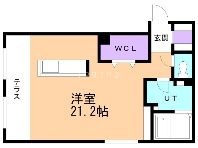 札幌市中央区南十六条西のマンションの間取り